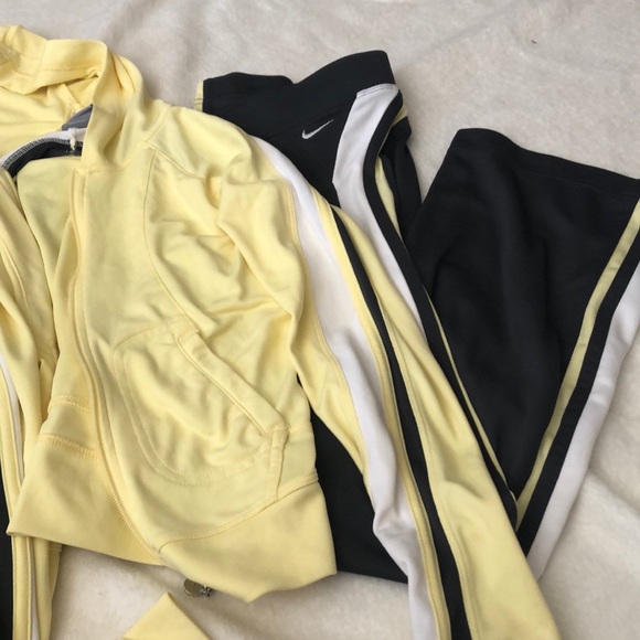 Nike Pants - Nike 2 Piece Track Suit Yellow/Gray Size S…